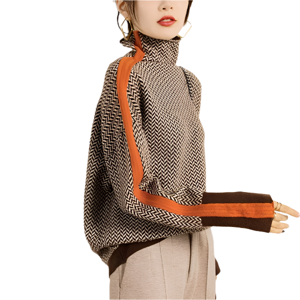 Dames Gebreide Trui Gestreept Casual 100% Acryl 1