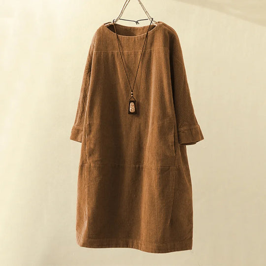 Variant image for Kvinders Langærmet Kjole Casual Cord-13