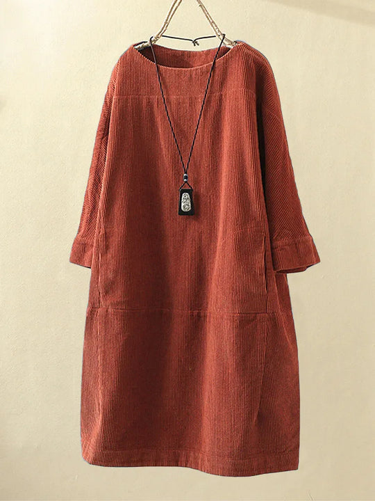 Variant image for Kvinders Langærmet Kjole Casual Cord-25