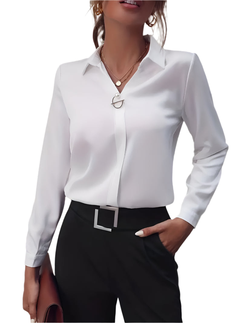Dames Blouse Elegante Zakelijke Stijl Polyester 1
