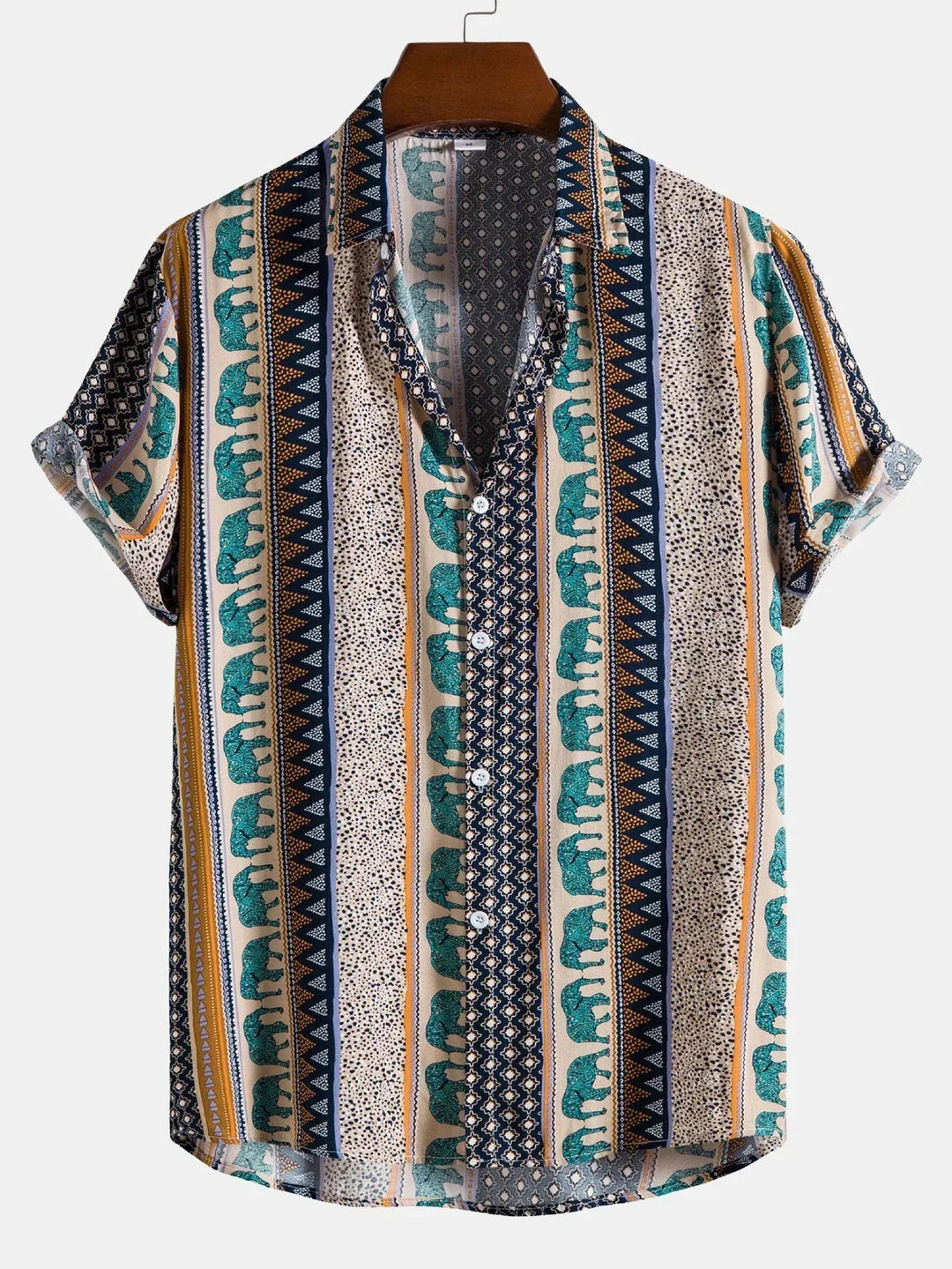 Variant image for Herre T Shirt Vintage Look 100% Bomuld Sommer Afslappet Pasform-19