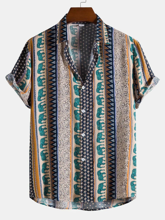 Variant image for Herre T Shirt Vintage Look 100% Bomuld Sommer Afslappet Pasform-19