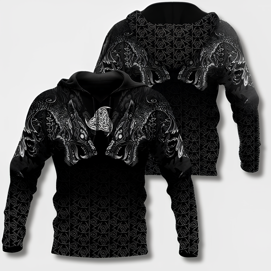Variant image for Hoodies Mænd Viking Stil Hættetrøje 100% Bomuld-1