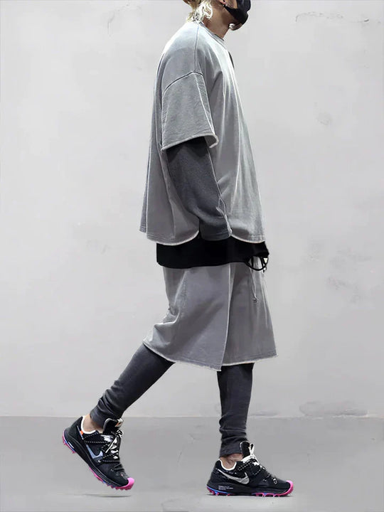 Dame Oversize Sæt Trendy Snit Blød Bomuld-6