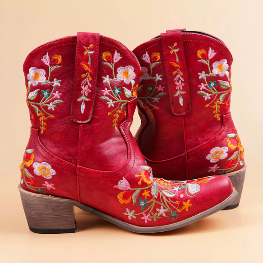 Dames Cowgirl Laarzen Vintage Stijl Waterafstotend Leer 6