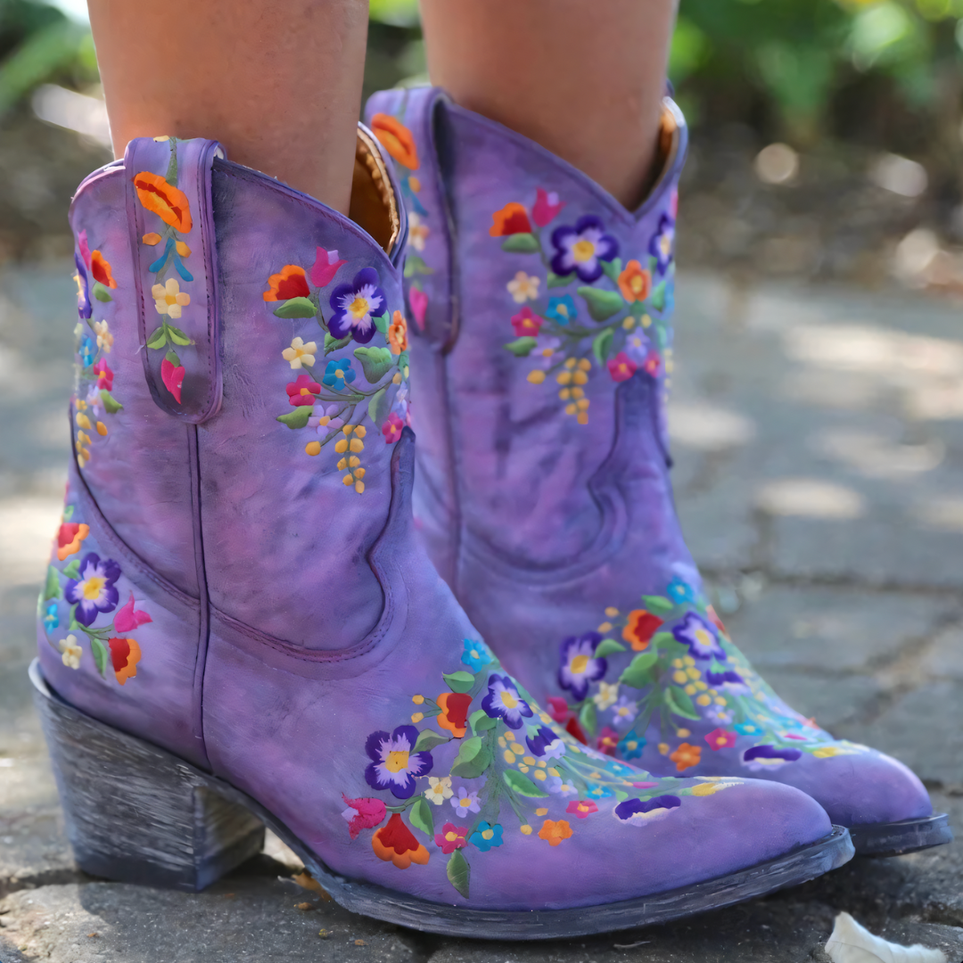 Dames Cowgirl Laarzen Vintage Stijl Waterafstotend Leer 5