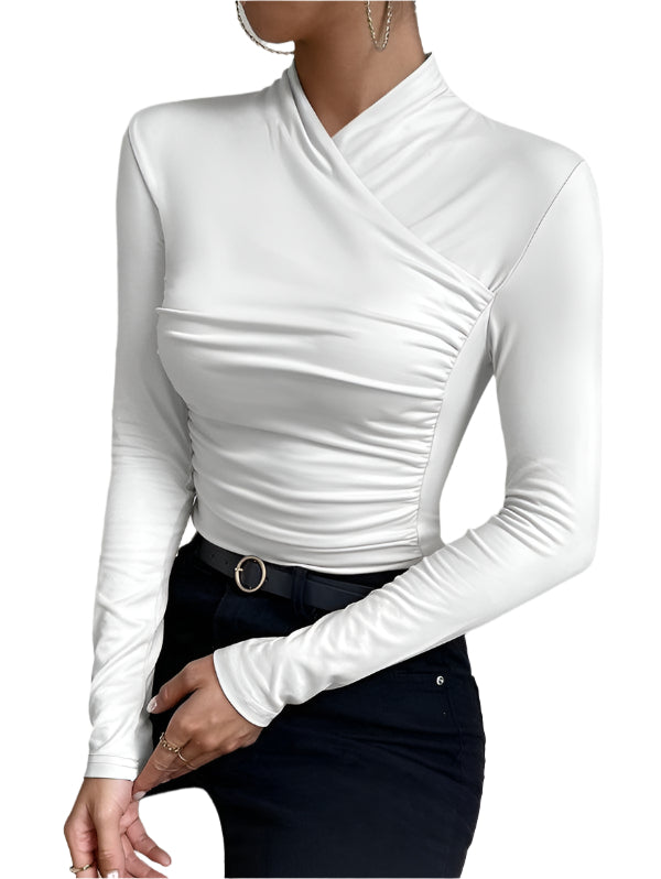 Dames Longsleeve Top Minimalistisch Katoen 1