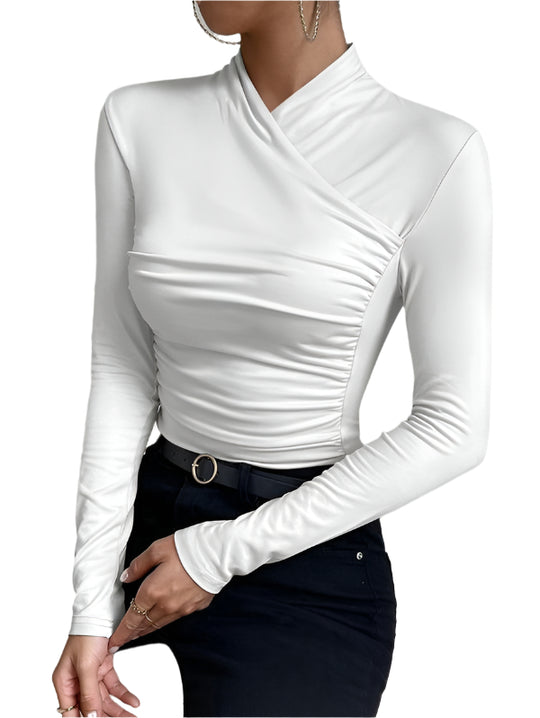 Dames Longsleeve Top Minimalistisch Katoen 1