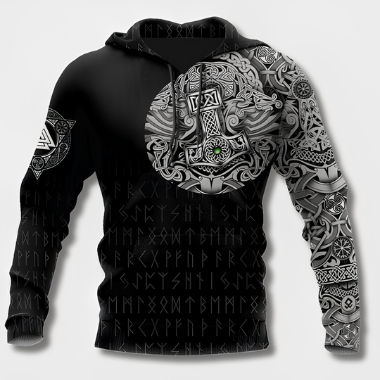 Variant image for Hoodies Mænd Viking Stil Hættetrøje 100% Bomuld-33