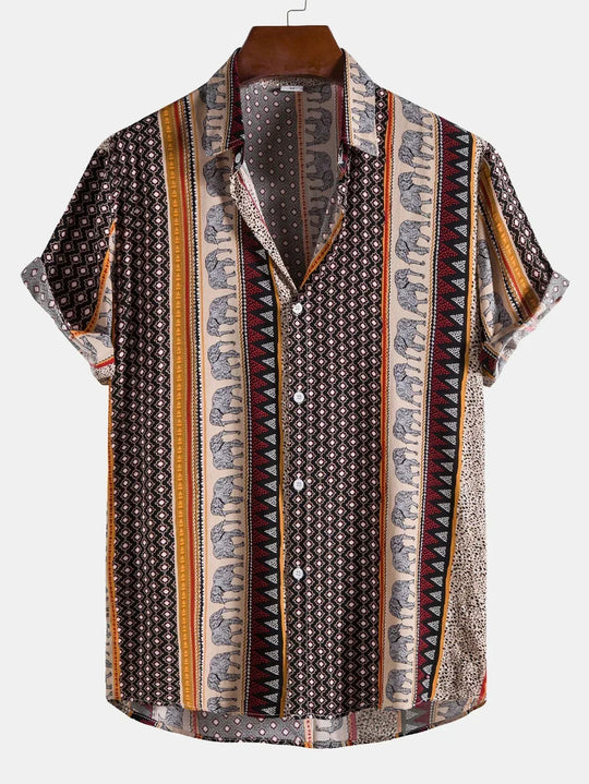 Variant image for Herre T Shirt Vintage Look 100% Bomuld Sommer Afslappet Pasform-11