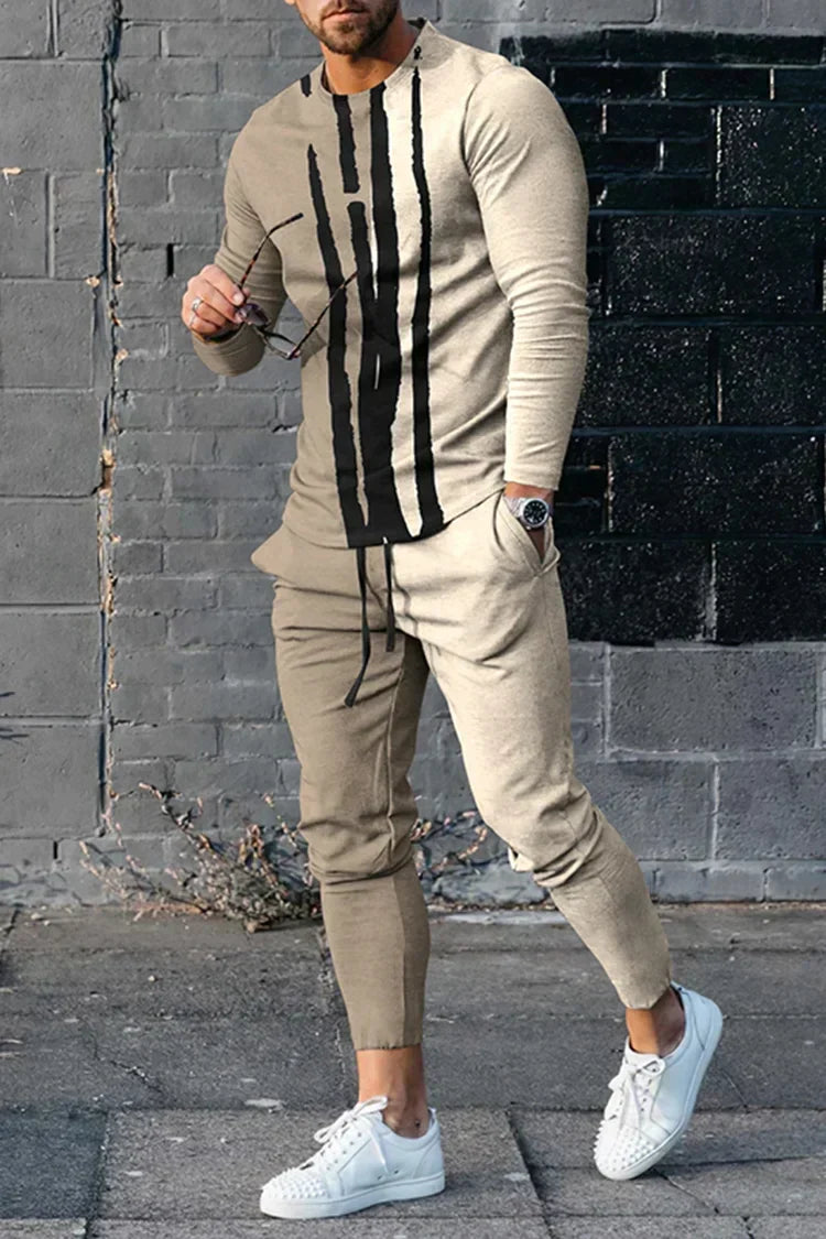 Variant image for Tracksuit Mænd Italiensk Stil Komfortabel Polyester-1
