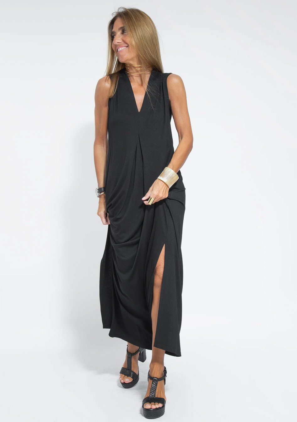 Variant image for Kvinders Lang Kjole og Vest Elegant Let Stof-13