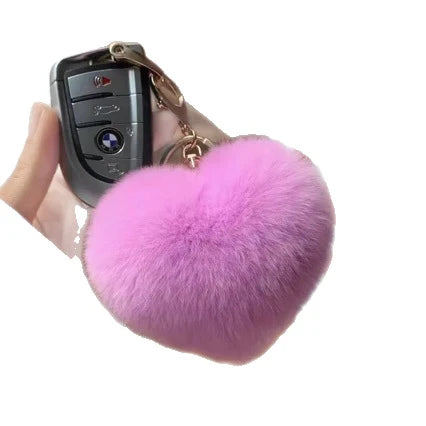 Accesoriu Breloc Inimă Pluș pentru Femei 4
