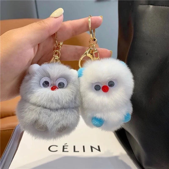 Accesoriu breloc cu animale de pluș jucăuș pentru femei și bărbați 1
