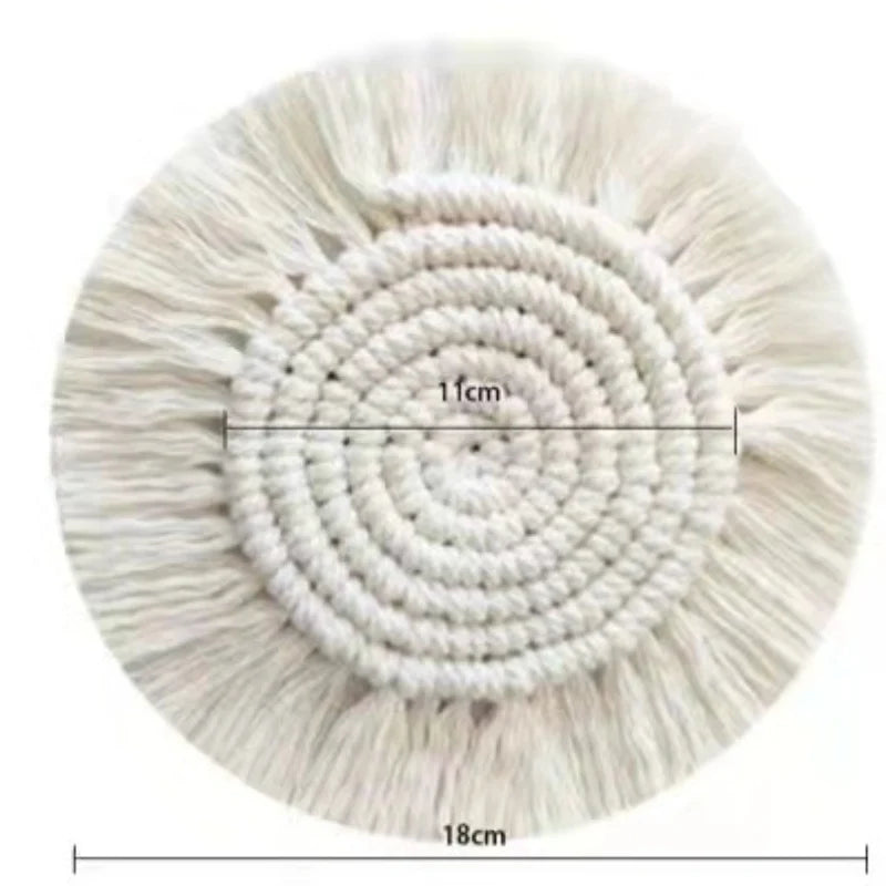 Artă decorativă rotundă de perete Macramé pentru interior 0