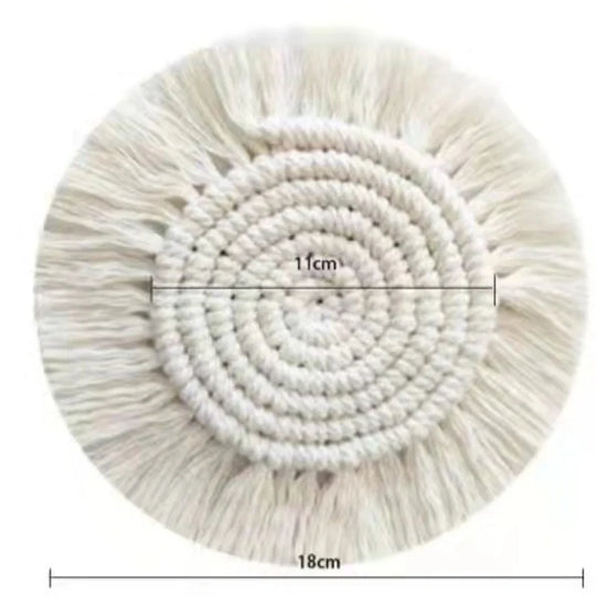 Artă decorativă rotundă de perete Macramé pentru interior 0