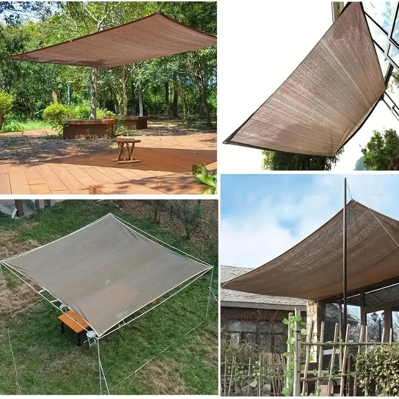 Baldachin de protecție solară pentru exterior cu plasă de umbrire 4