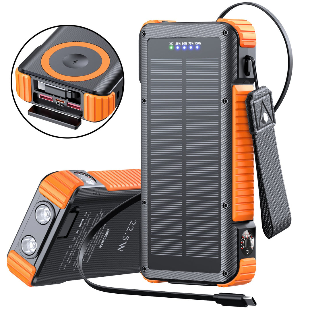 Bancă de energie solară multifuncțională cu afișaj LED pentru utilizare outdoor 0