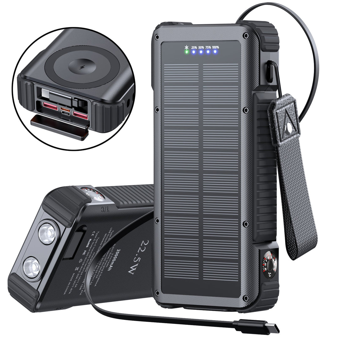 Bancă de energie solară multifuncțională cu afișaj LED pentru utilizare outdoor 7