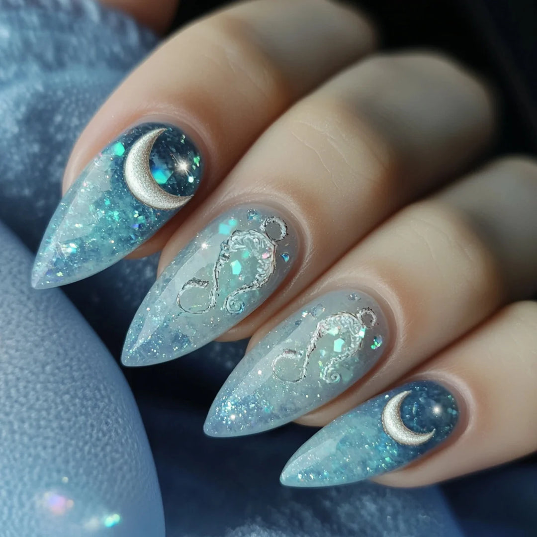 Bărbați Unghii Artificiale cu Design Artistic 0