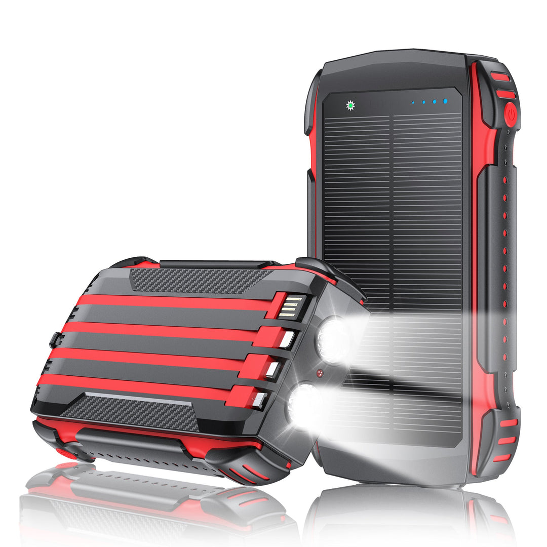 Baterie solară portabilă cu iluminare LED integrată și design rezistent 0