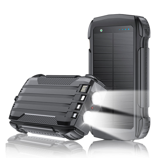 Baterie solară portabilă cu iluminare LED integrată și design rezistent 3