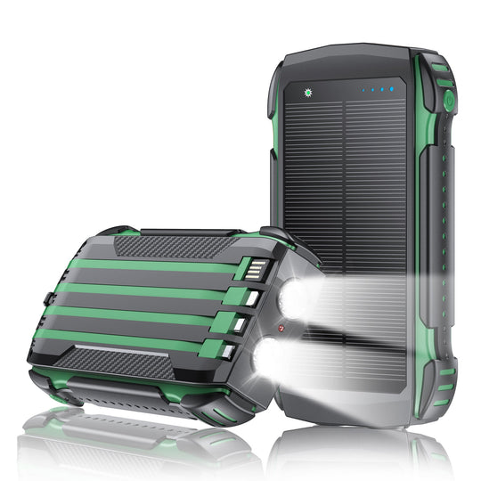 Baterie solară portabilă cu iluminare LED integrată și design rezistent 4