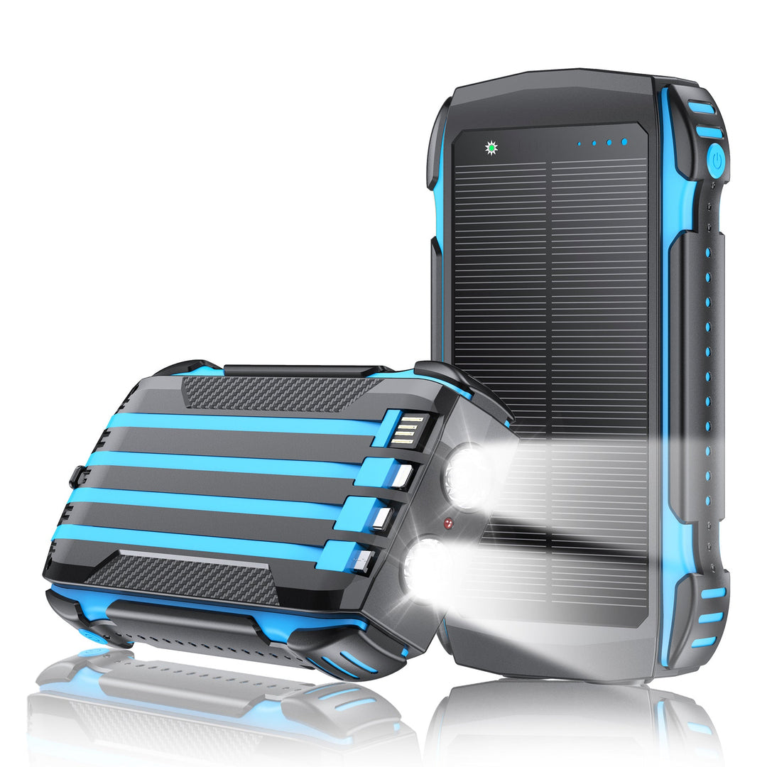 Baterie solară portabilă cu iluminare LED integrată și design rezistent 5