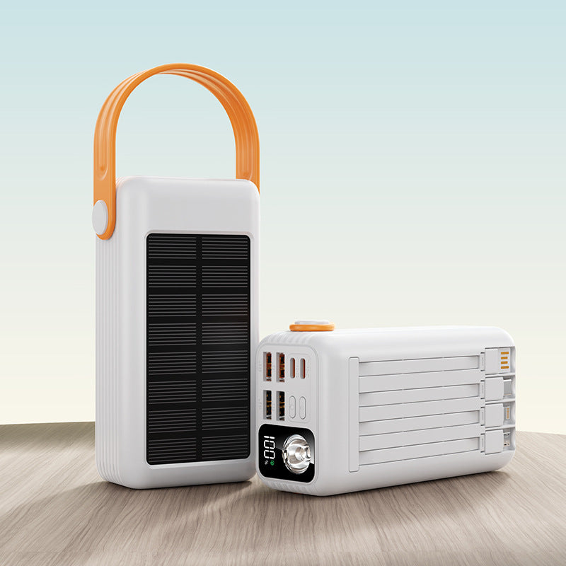 Baterie solară portabilă cu multiple porturi USB pentru încărcare simultană 0
