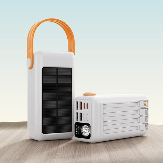 Baterie solară portabilă cu multiple porturi USB pentru încărcare simultană 0