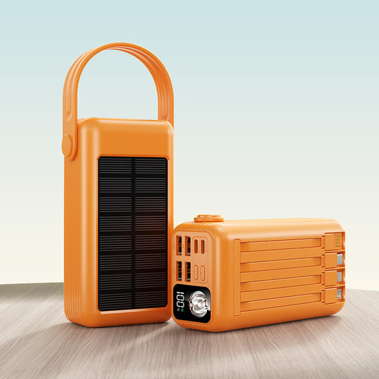 Baterie solară portabilă cu multiple porturi USB pentru încărcare simultană 2