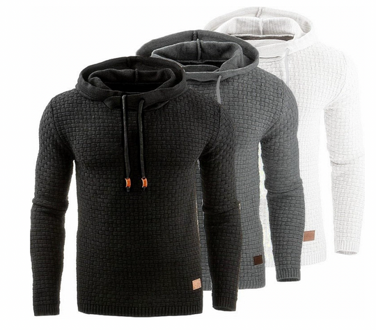 Hoodies Mænd Komfortabel 100% Bomuld Hættetrøje til Mænd Moderne Design-1