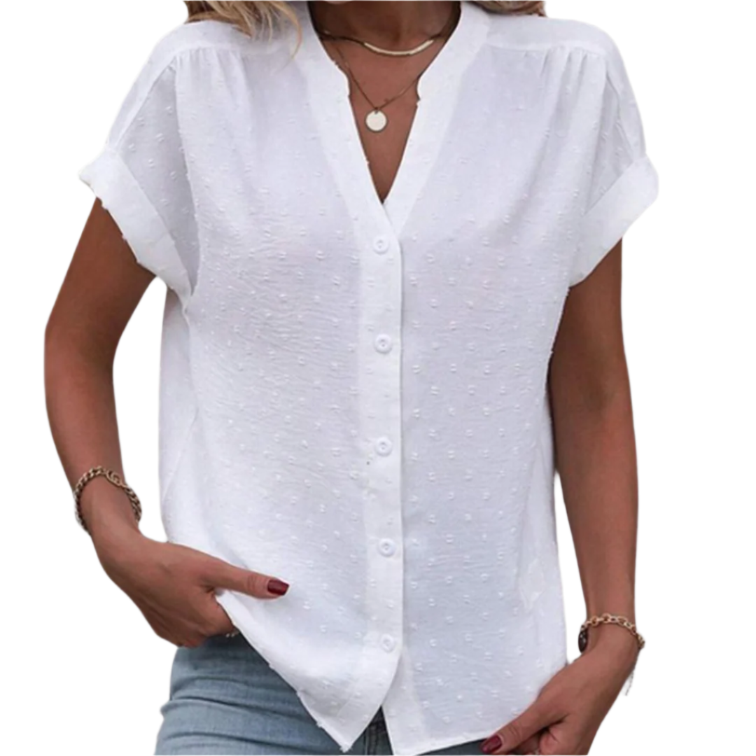 Blouse Classique Femme Boutonnée en Tissu Léger 0