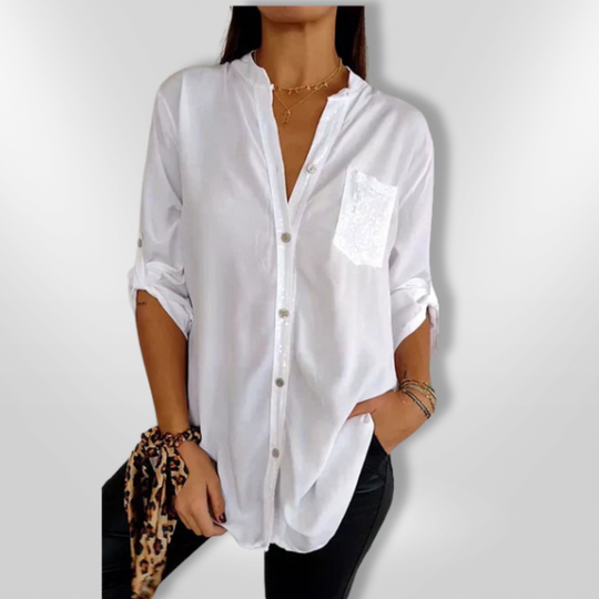 Blouse Femme Chic Côtier avec Détails en Sequins 2