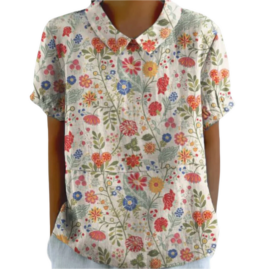 Blouse Femme Décontractée Imprimé Floral Aquarelle 0
