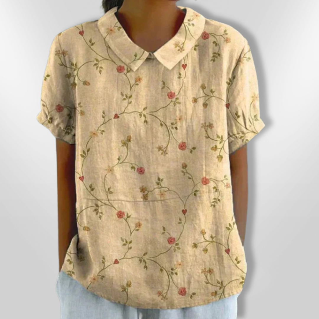 Blouse Femme Décontractée Imprimé Floral Aquarelle 4