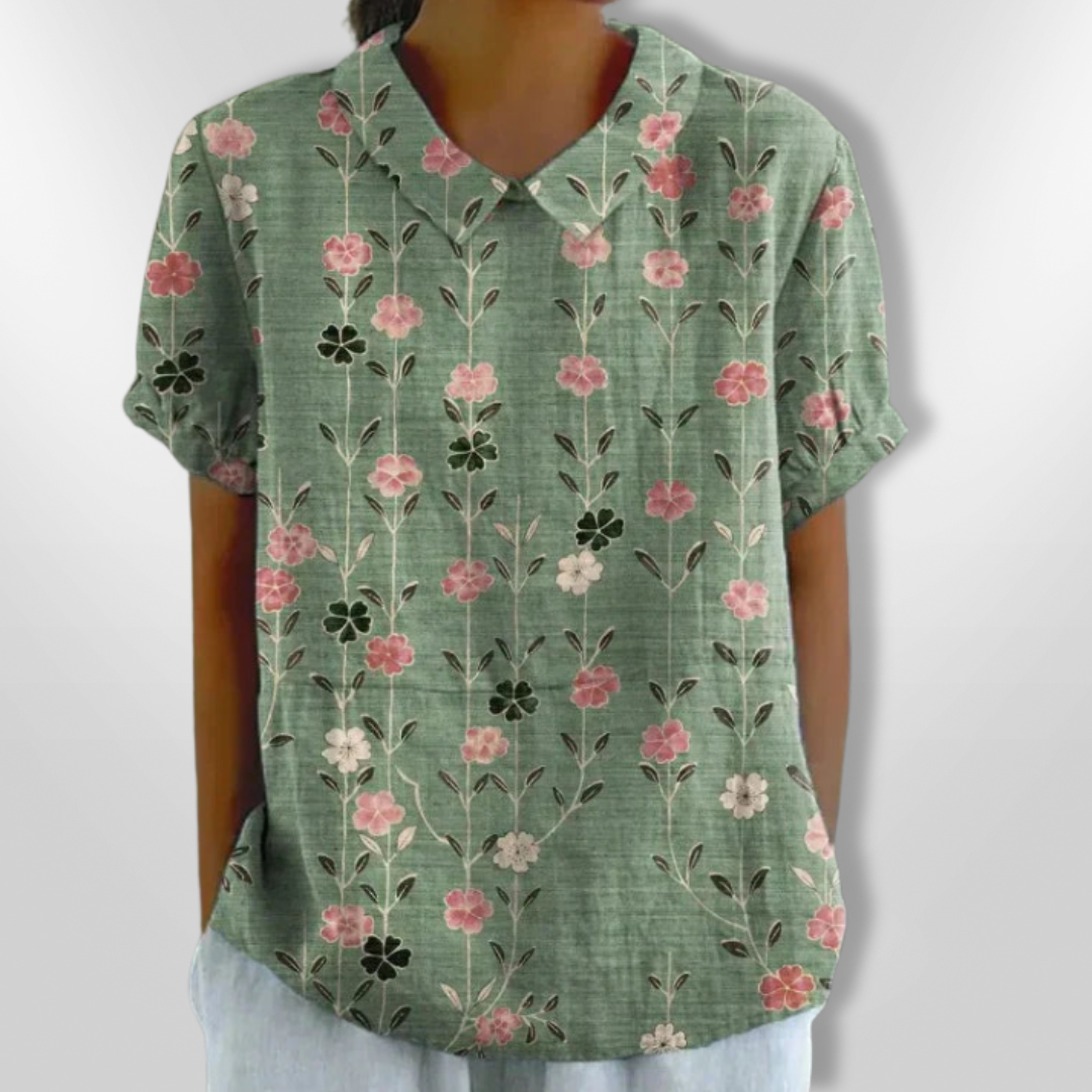 Blouse Femme Décontractée Imprimé Floral Aquarelle 5