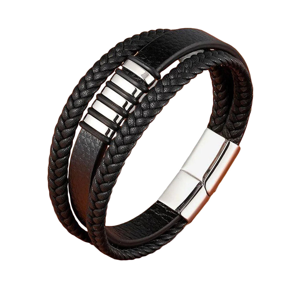 Brățară din piele pentru bărbați - accesoriu elegant și atemporal 0