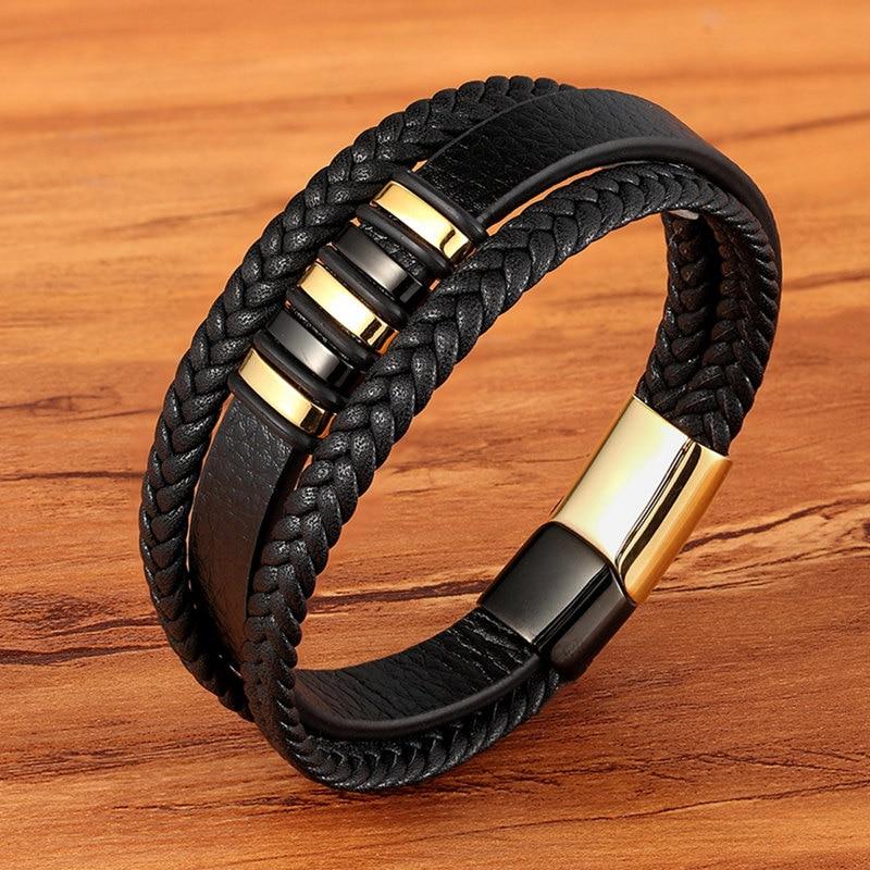 Brățară din piele pentru bărbați - accesoriu elegant și atemporal 3