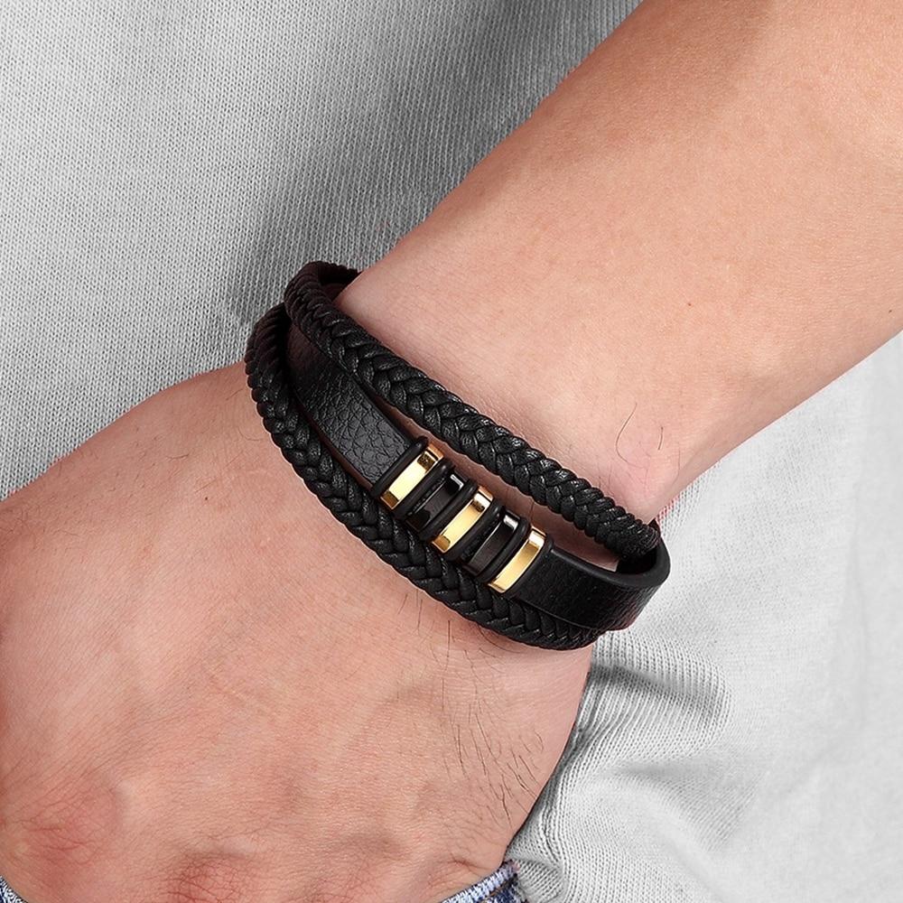 Brățară din piele pentru bărbați - accesoriu elegant și atemporal 6