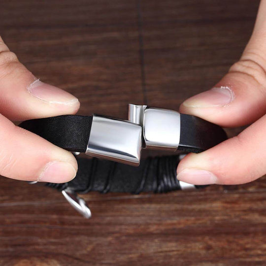 Brățară din piele pentru bărbați - accesoriu elegant și atemporal 8