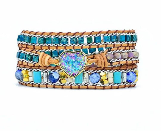 Brățară Învelită Cu Inimă De Opal