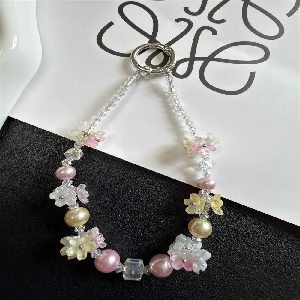 Breloc Floral cu Mărgele pentru Femei Accesoriu Chic 0