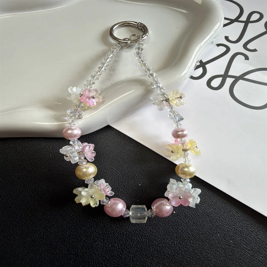 Breloc Floral cu Mărgele pentru Femei Accesoriu Chic 2