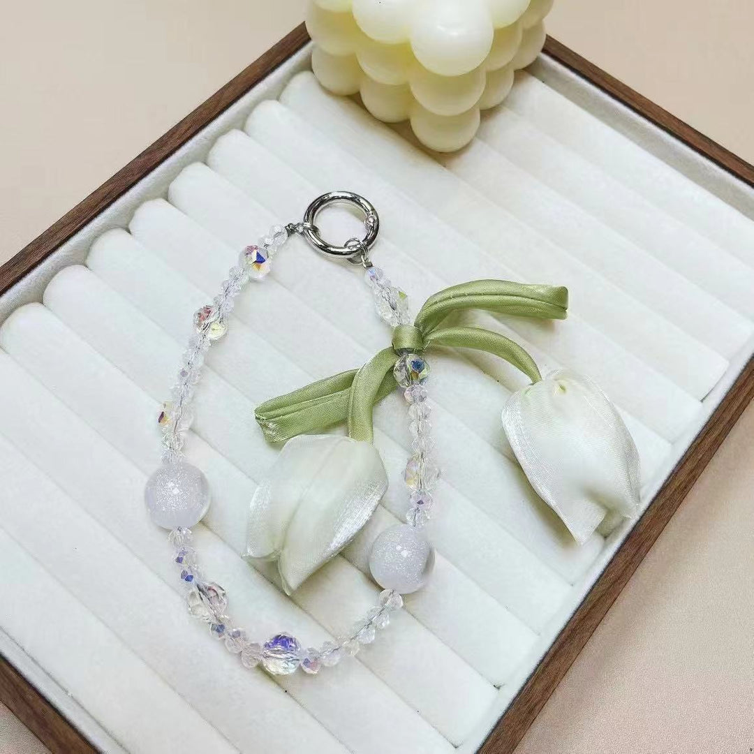 Breloc Unisex cu Pandantiv Floral Stilat 3