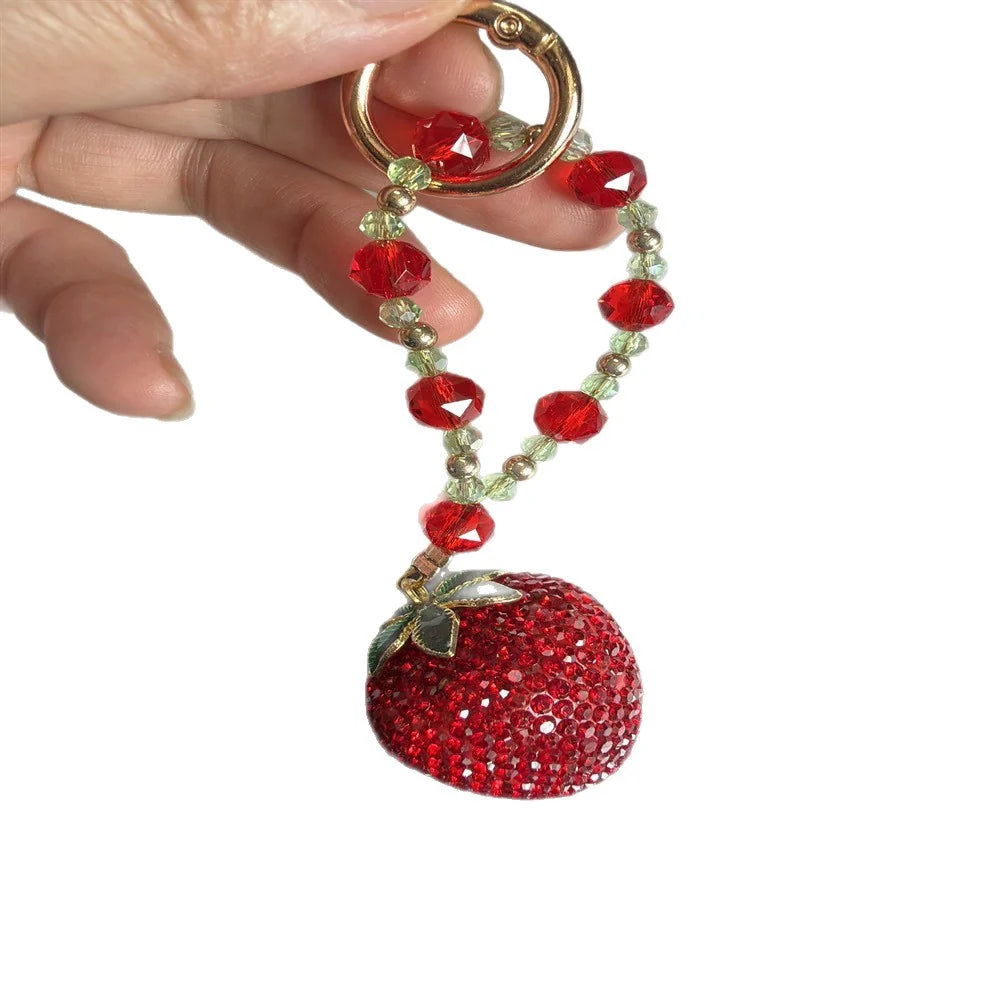 Breloc cu Pandantiv Căpșună pentru Femei Accesoriu Unic 7