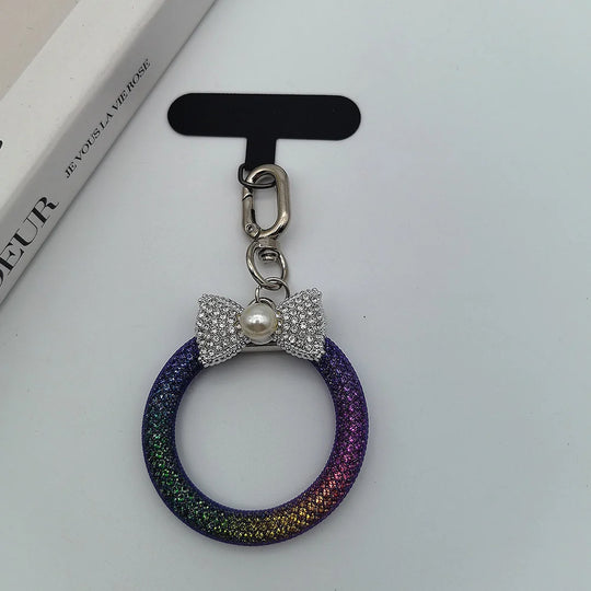 Breloc cu fundă decorativă și strasuri pentru femei 14
