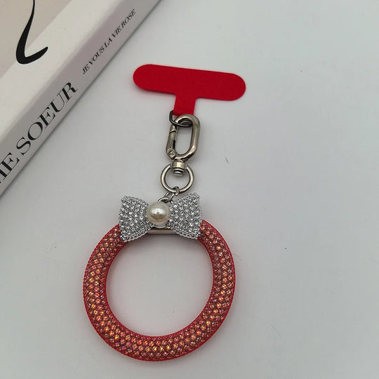 Breloc cu fundă decorativă și strasuri pentru femei 8