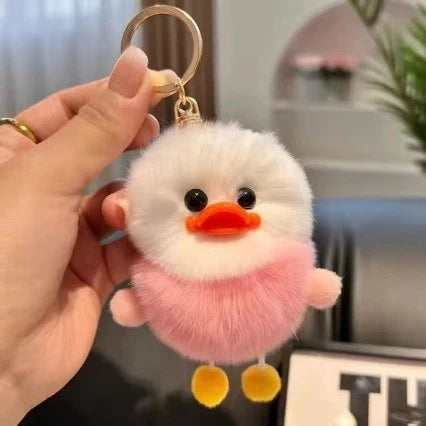 Breloc cu rață de pluș pentru femei și bărbați accesoriu jucăuș 1