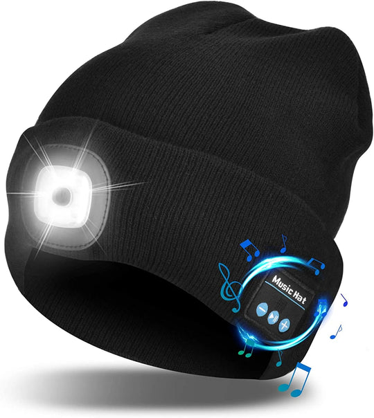 Căciulă Bărbați Bluetooth cu Iluminare LED și Funcție Audio Wireless 0